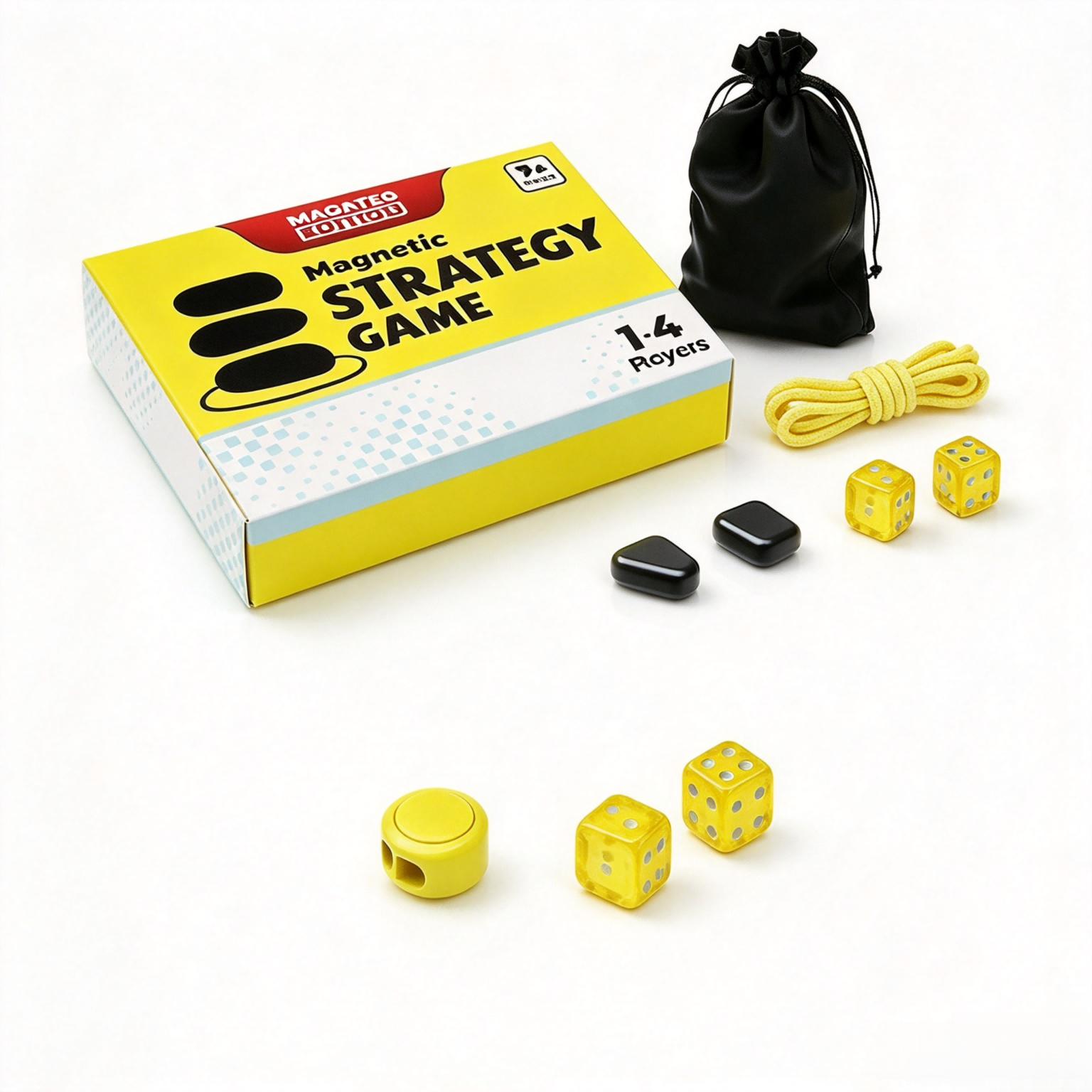 Upgraded Edition (String + Bag + 2 Dice) Magnetic Chess (20 Pieces)